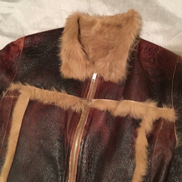 Reversible Shearling and Rabbit Fur coat - Picture 4 of 5